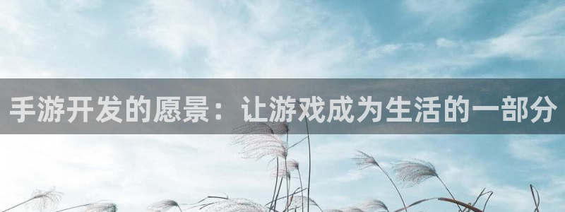 恩佐娱乐平台正规吗可靠吗：手游开发的愿景：让游戏成为生活的一